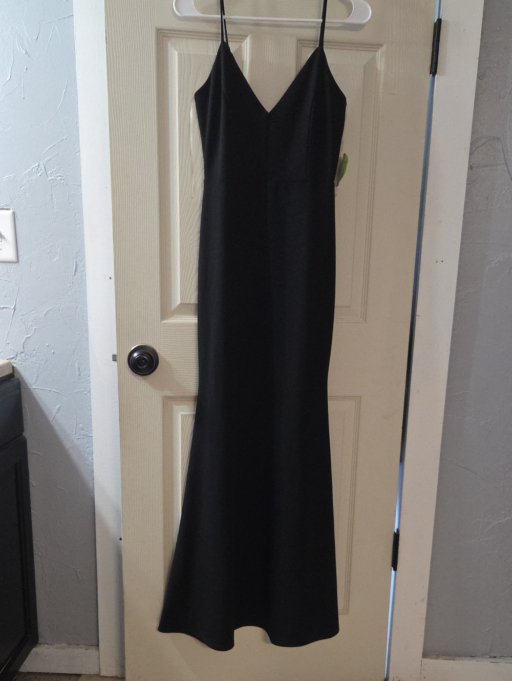 Windsor Black Maxi Slip Dress with Spaghetti Straps
